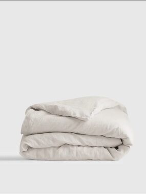 Quince Linen Duvet Cover King/Cal King Sand Cover Only NWOT